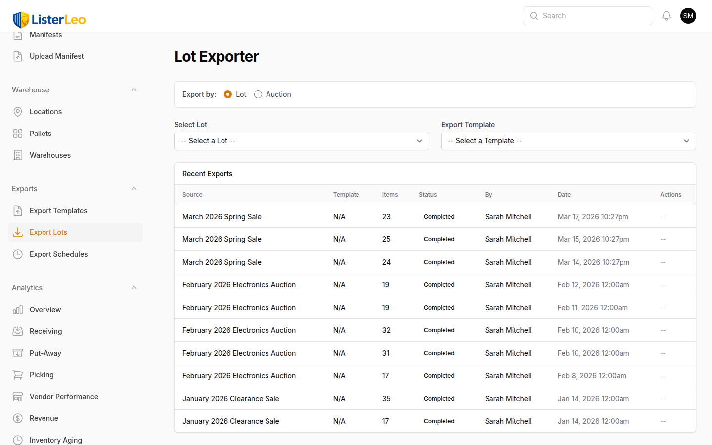 Lot Exporter