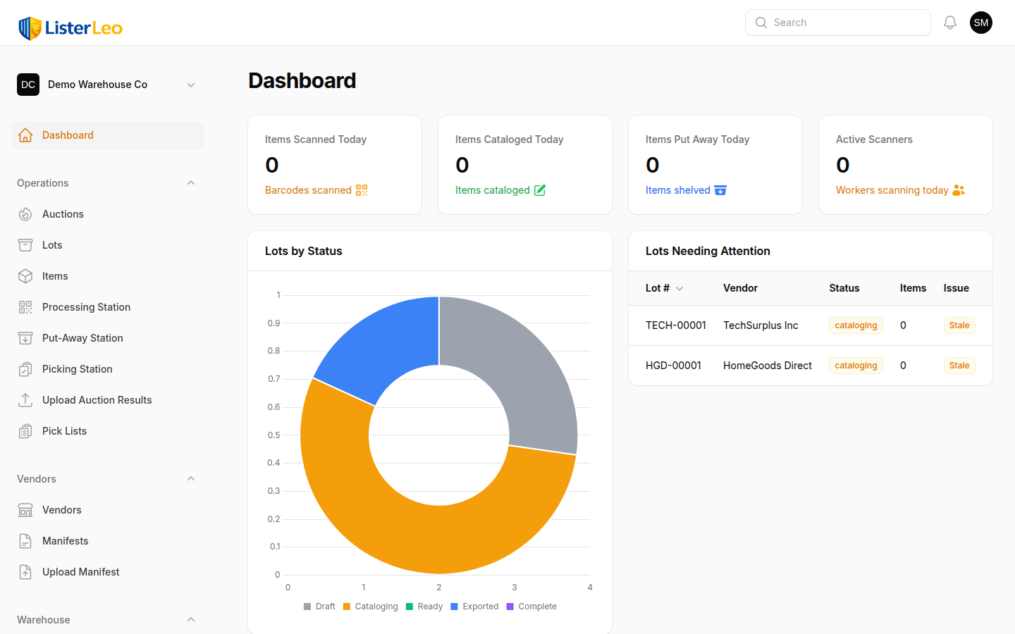 ListerLeo Dashboard